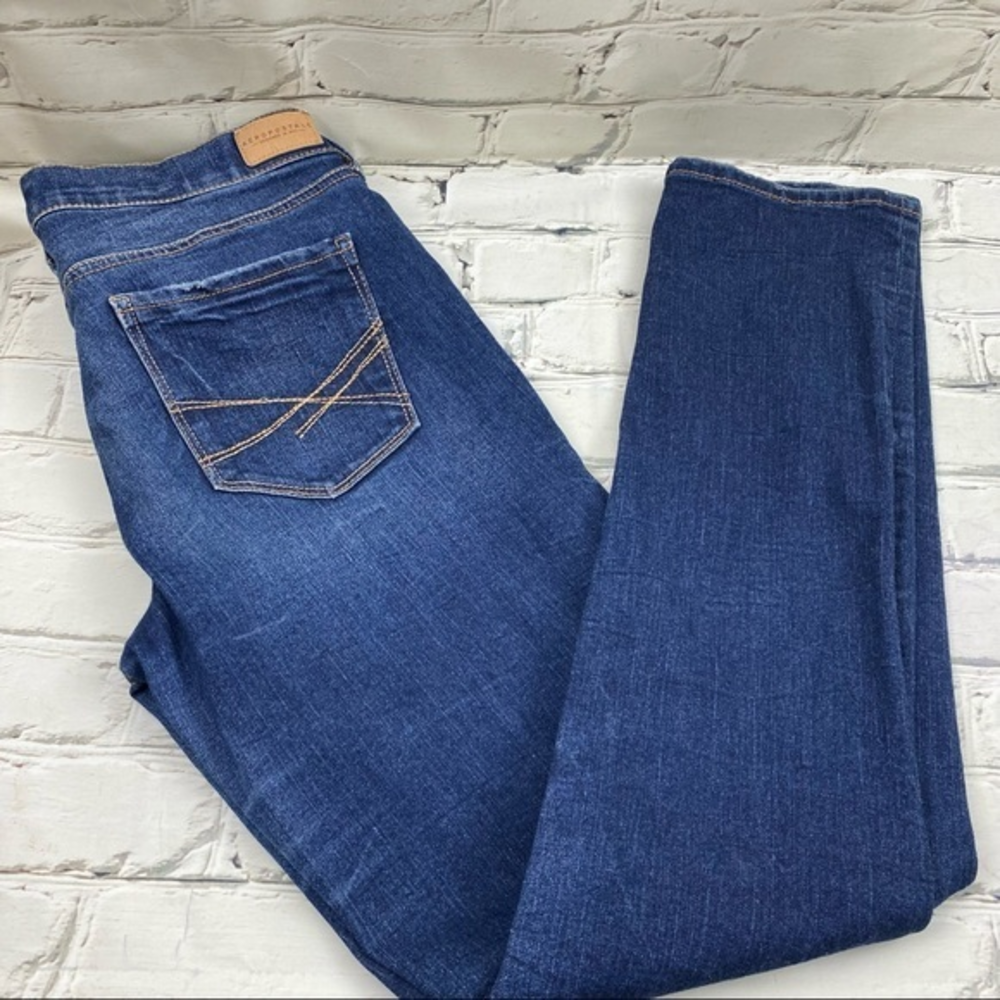 Aeropostale distressed skinny‎ jeans with some stretch